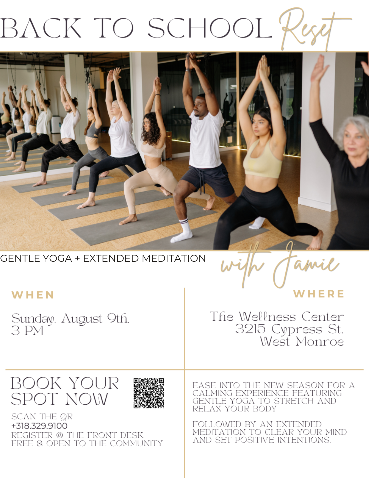 back to school yoga instagram post